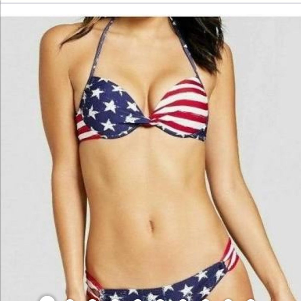 Xhilaration swim suit American 🇺🇸 flag design S